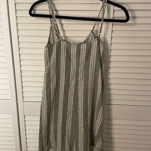 Brand new green and white striped summer dress